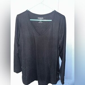 Torrid Jersey V-Neck Long Sleeve Top